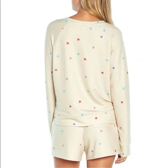 NWT Wildfox Cream Multicolor Heart top - Picture 2 of 10